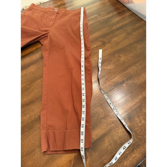 Additions by Chico’s Women’s Rust Orange Brown Cuffed Casual Capri Pants 0.5 (S) - Picture 9 of 9